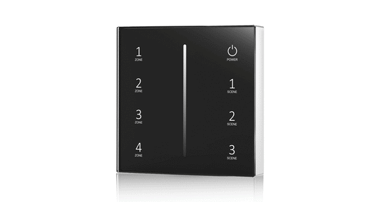 T21 RF LED Dimmer Remote | 4-Zone 2.4G Controller (AAA Battery)