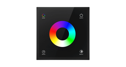 T3 RGB Touch Panel Controller | 3CH 4A 12–24V LED Wall Control