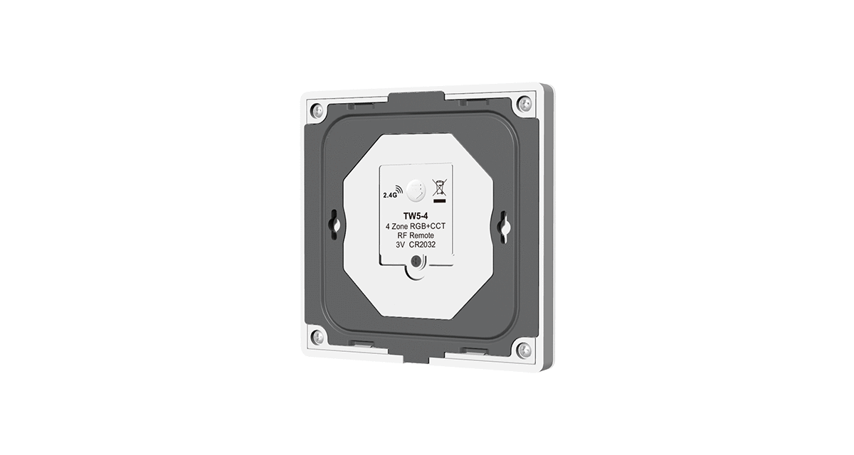 TW5-4 RGB+CCT Touch Panel | 4-Zone Wall Remote (CR2032)