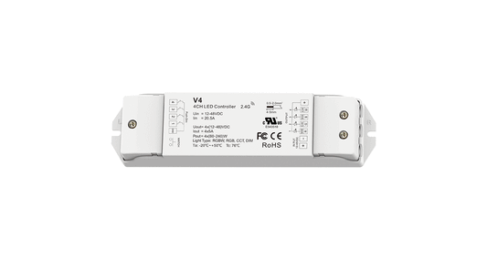 V4 LED Controller | 4CH 5A 12–48V Constant Voltage RGBW Driver