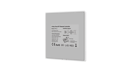 PF1-2 RF Touch Panel Dimmer | 2-Zone 2.4G Wall LED Controller