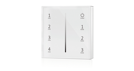 T21 RF LED Dimmer Remote | 4-Zone 2.4G Controller (AAA Battery)