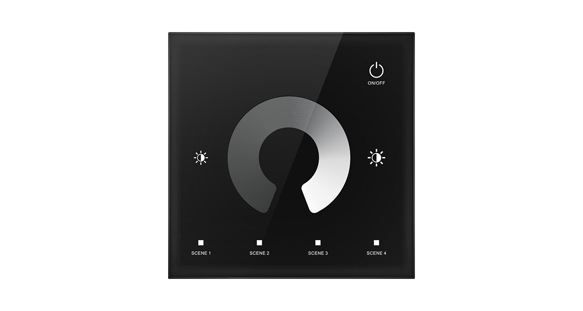 T1 Touch Panel LED Controller | 2-CH 5A 12–48V CV Dimmer