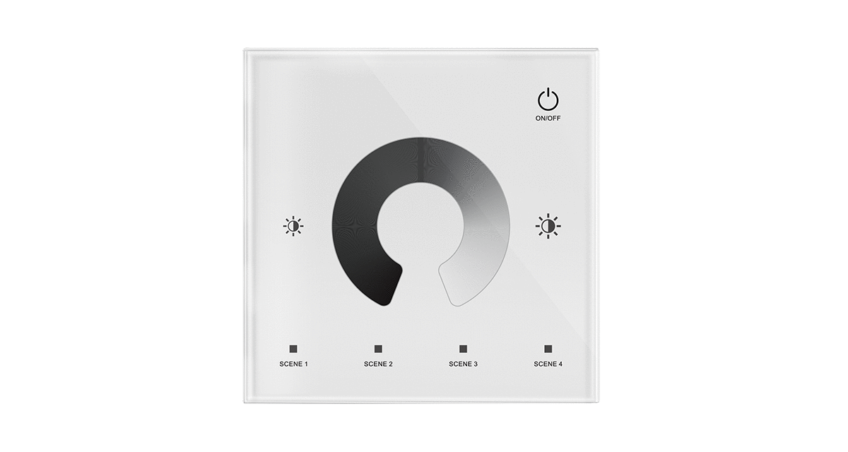 T1 Touch Panel LED Controller | 2-CH 5A 12–48V CV Dimmer