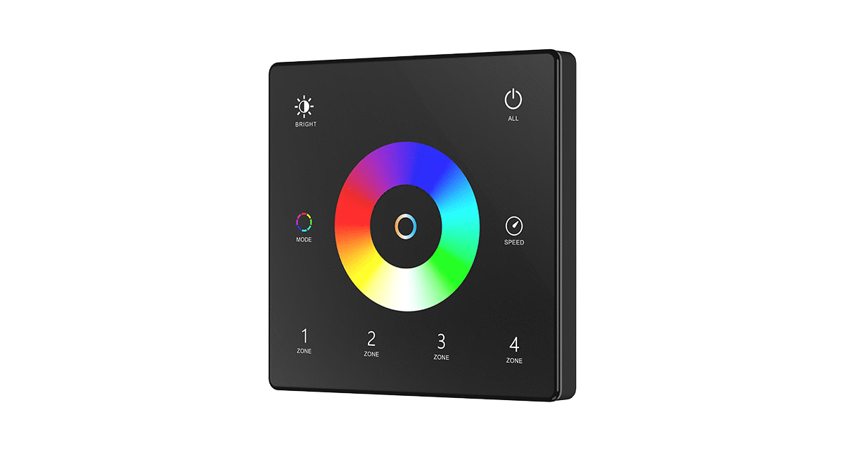TW5-4 RGB+CCT Touch Panel | 4-Zone Wall Remote (CR2032)