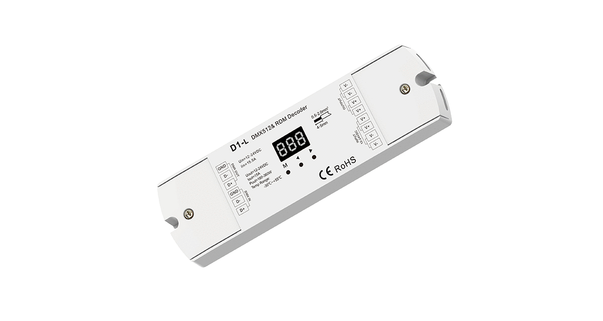 D1-L 1CH*15A 12-24VDC CV DMX Decoder