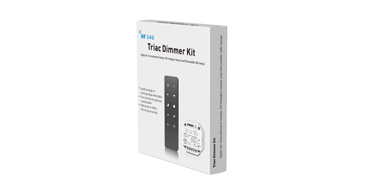 S1-B + R1 AC Triac Dimmer Set | RF Single-Zone LED Dimming Kit