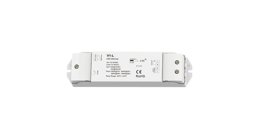 V1-L Push-Dim LED Controller | 1CH 15A 12–48V Constant Voltage Dimmer