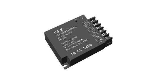 V3-X LED Controller | 3CH 10A 12–36V Constant Voltage Receiver