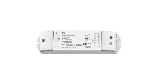 V5 LED Controller | 5CH 5A 12–48V Push-Dim Constant Voltage