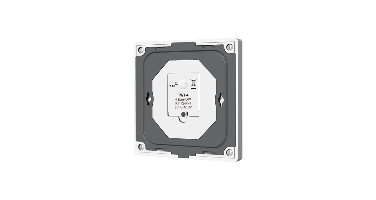 TW1-4 Touch Wheel Panel | 4-Zone Wall Remote (CR2032 Battery)