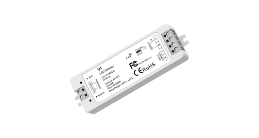 V1 1CH 8A CV LED Controller | 5–36V Push-Dim V1 Dimming Module