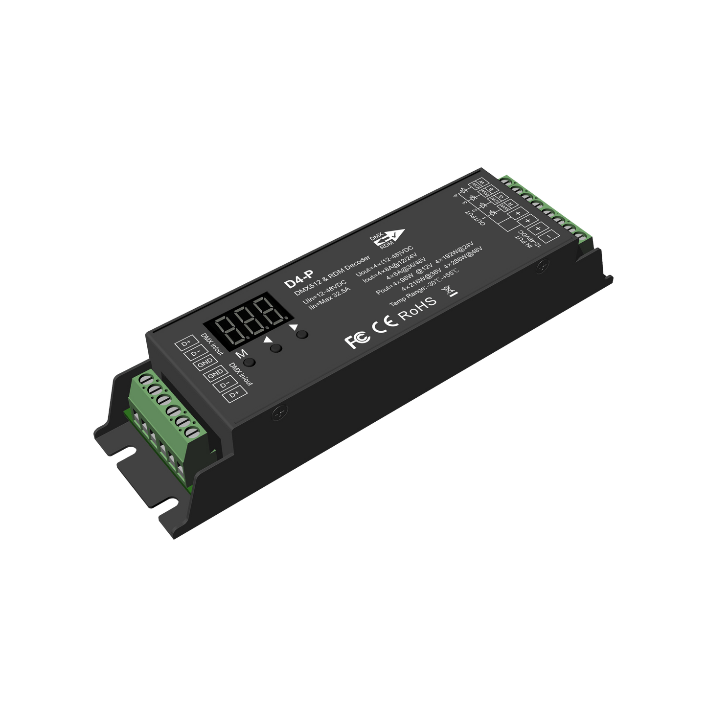 D4-P 4CH*8A 12-48VDC CV DMX Decoder