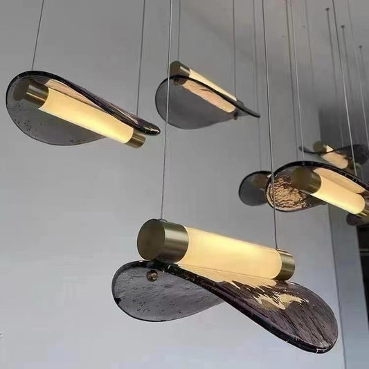 Aero Leaf Glass LED Pendant Light – Luxury Modern Hanging Lamp