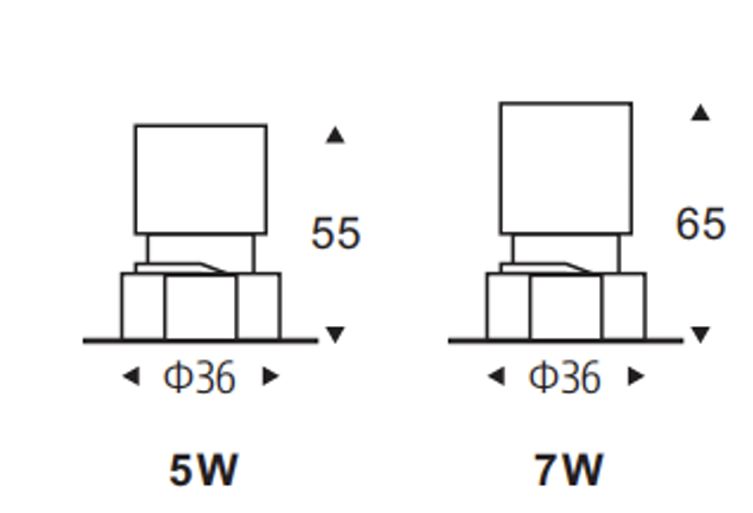 Mini LED Downlight 5W Ø40mm | Luminaria Recessed Spot