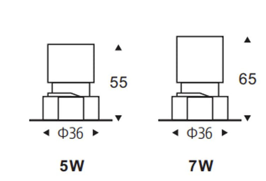 Mini LED Downlight 5W Ø40mm | Luminaria Recessed Spot