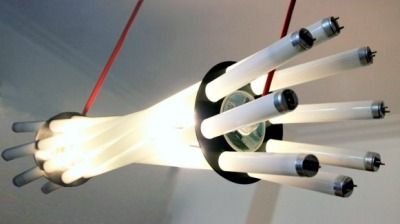 Luminaria HANDLUX – Neon Tube Chandelier